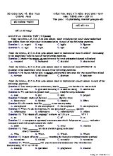 Đề kiểm tra học kỳ I môn Tiếng Anh Lớp 10 - Mã đề 511 - Năm học 2018-2019 - Sở giáo dục và đào tạo Quảng Nam